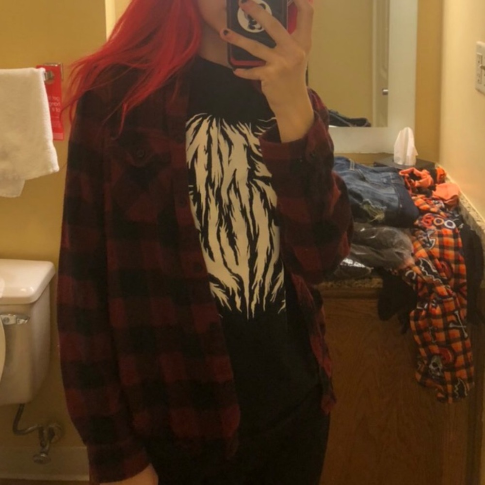 Black and red flannel